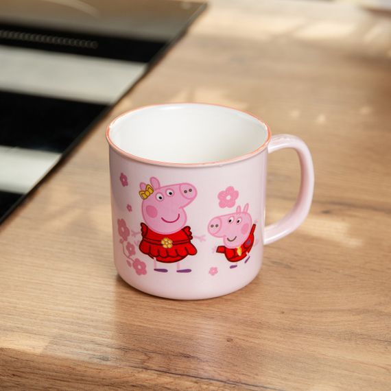 Кружка фарфоровая Peppa Pig 400 мл розовая HP-15-13 | Зображення 3