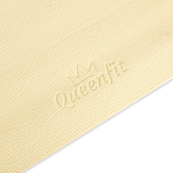 Килимок (мат) для фітнесу та йоги Queenfit 0,5см жовтий | Зображення 4