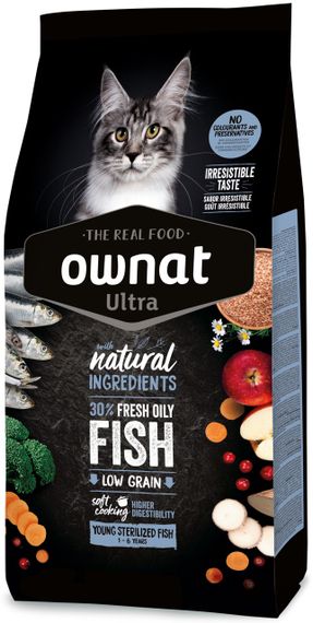 Сухий корм із рибою для стерилізованих котів Ownat Ultra Cat Fish Sterilised, 1.5 кг