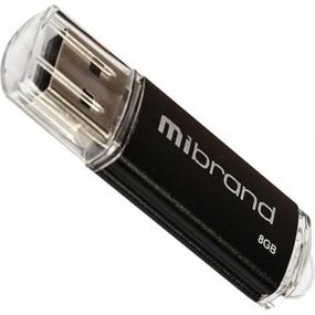 USB флеш накопичувач Mibrand 8GB Cougar Black USB 2.0 (MI2.0/CU8P1B) (MI2.0/CU8P1B)