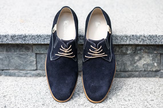 Замшеві туфлі сині Lucky Choice 43 розмір