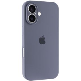 Чехол Silicone Case Full Camera Protective (AA) для Apple iPhone 16 (6.1") Серый / Lavender Gray