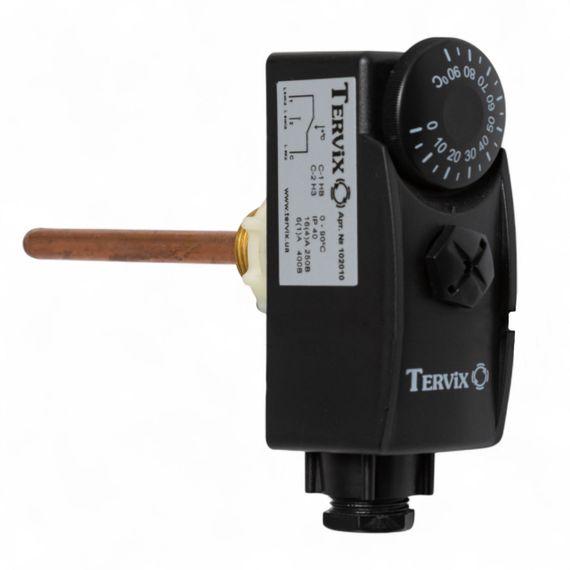 102010 Термостат погружной Tervix ProLine, 0-90С поверхностная регуляция, G1/2", гильза 100мм