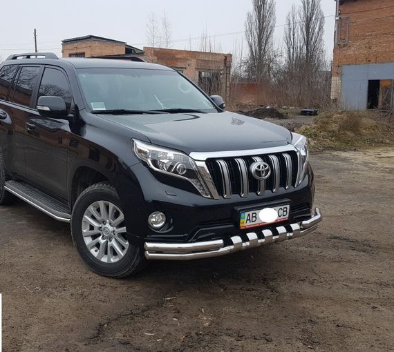 Передняя защита F3-31 (нерж) для Toyota Land Cruiser Prado 150 | Зображення 7