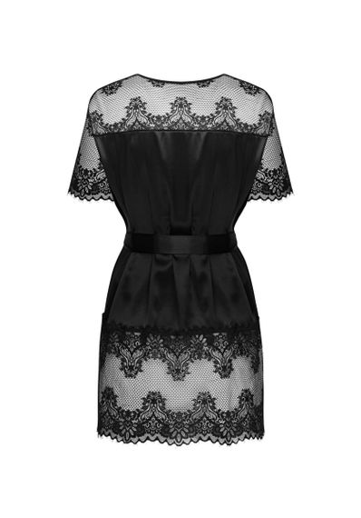 Сексуальний чорний халат Obssesive Maderris peignoir M/L | Зображення 3