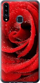 Чехол на Samsung Galaxy A20s A207F Красная роза "529u-1775-17620"