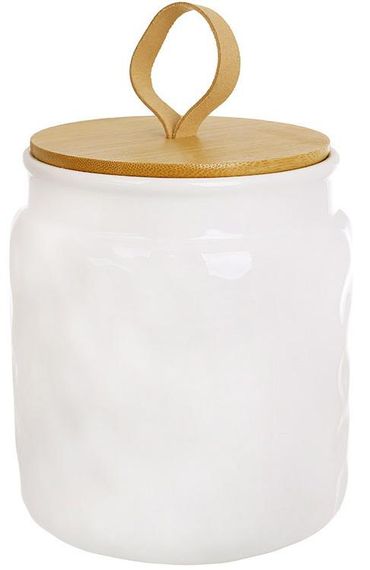 Банка керамічна Ceram-Bamboo "Romb" 1л з бамбуковою кришкою
