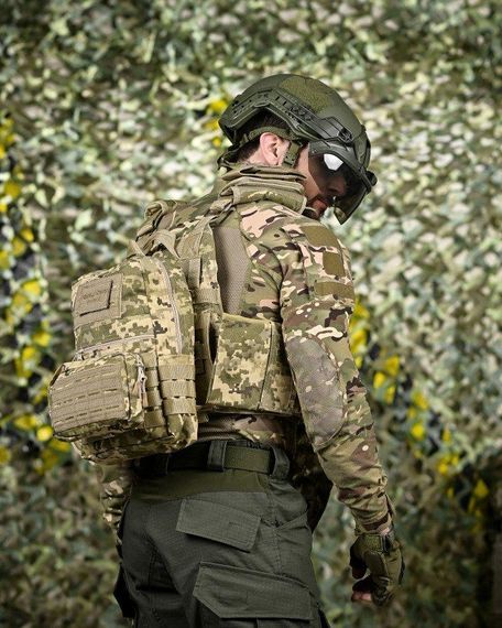 Качественная плитоноска мультикам Single sword STATIX пиксель ТР6298 | Зображення 4