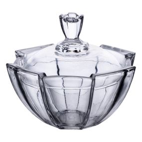 Цукорниця з кришкою Ø 15 см ваза цукорниця кругла скляна HP-4-120