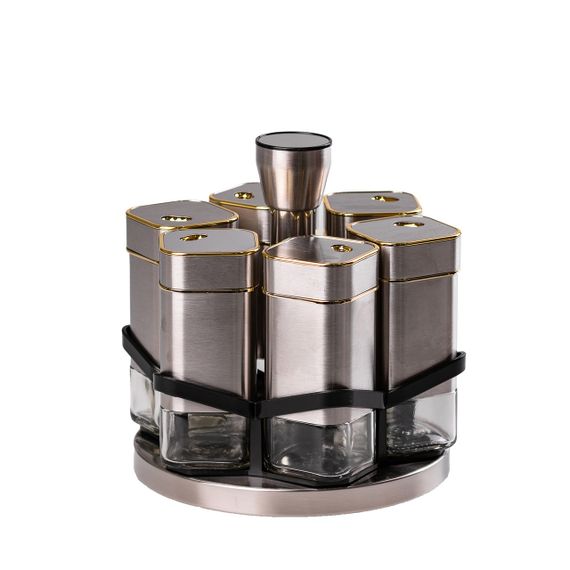 Набор для специй на подставке 6 предметов по 120 мл HP531T1025J