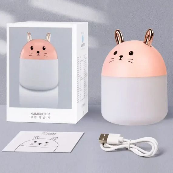 Міні-зволожувач повітря Air Purifier нічник 2 в 1 котик | Зображення 4