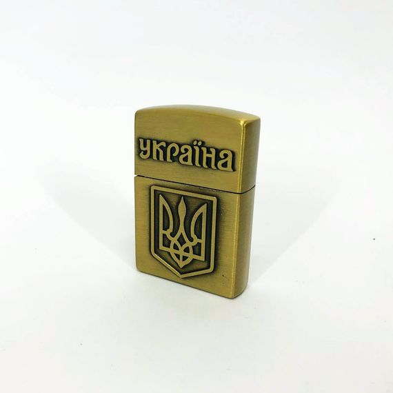 Запальничка кремнієва патріотична Україна 4550. FY-959 Колір: золотий | Зображення 2