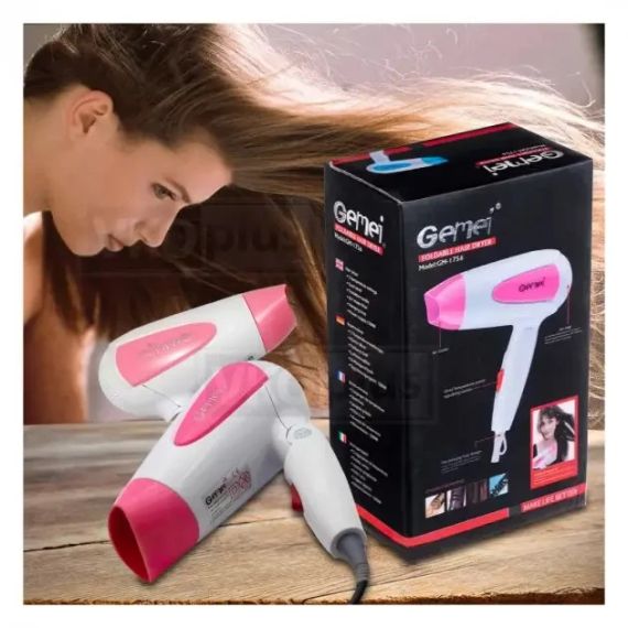 Фен компактный складной GEMEI GM-1756 1200 Вт | Зображення 2