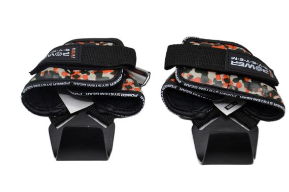 Гаки для тяги на зап'ястя Павер сістем PS-3370 Hooks Camo Black/Red L | Зображення 2