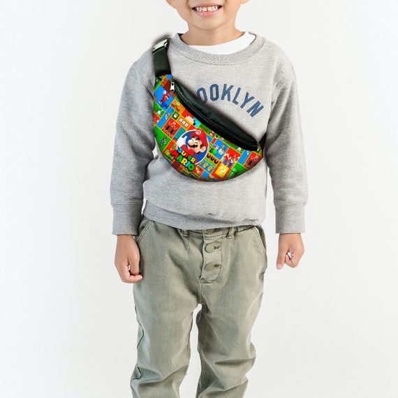 Сумка-бананка супер маріо "Super Mario" з принтом, 35х15см, дитяча, молодіжна (00018)