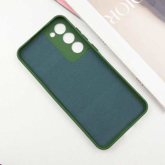 Чохол TPU GETMAN Liquid Silk Full Camera для Samsung Galaxy S23 Зелений / Dark green | Зображення 2