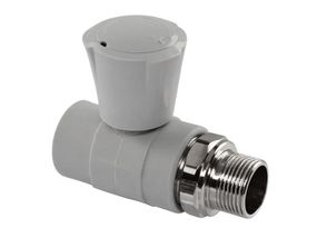Кран кульовий радіаторний прямий Ø.20x1/2" сірий колір (10/60шт) ASCO®