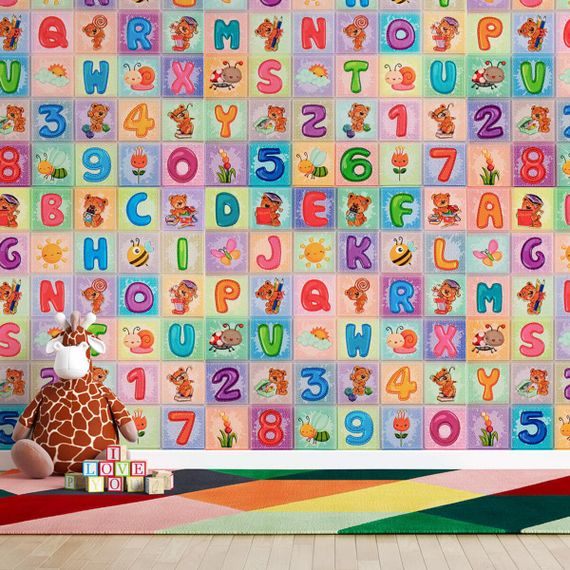 Набор панелей стеновых 3D 700х1400х4мм Алфавит (2шт) SW-00002352 | Зображення 9