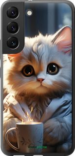 Чохол на Samsung Galaxy S22 Білий кіт "5646u-2494-2448"