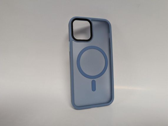 Чохол для iPhone 12 / 12 Pro, Wave Matte, з магнітним кільцем, протиударний, з MagSafe, матовий, синій