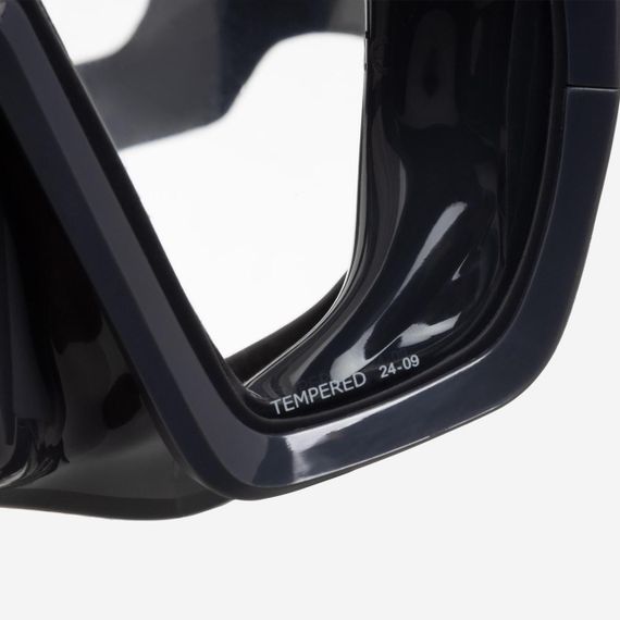 Маска для підводного плавання протитуманна 100 чорна/сіра - L | Зображення 9