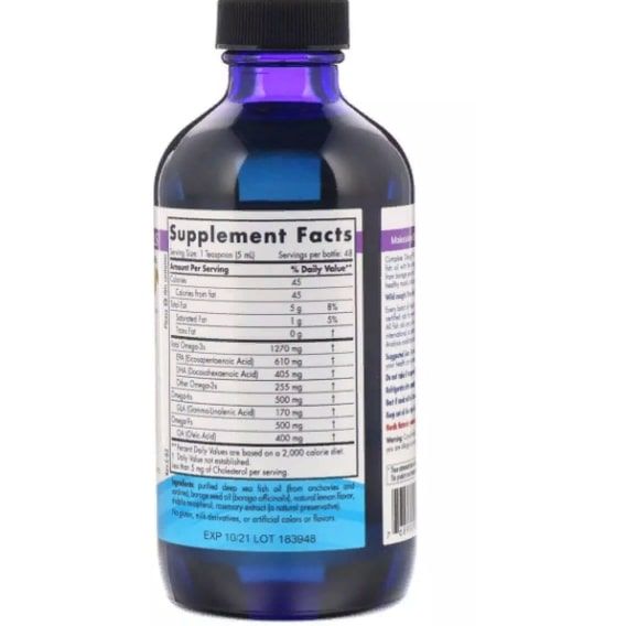 Омега 3 Nordic Naturals Complete Omega, 1270 mg Omega-3 / 170 mg CLA, 8 fl 237 ml NOR02773 | Зображення 1