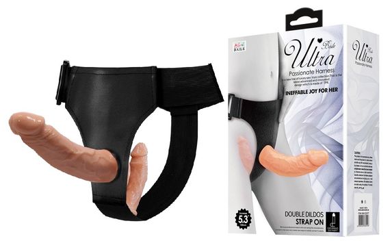 Страпон із двома насадками BAILE - DOUBLE DILDOS Strap On, BW-022077 sexstyle | Зображення 1