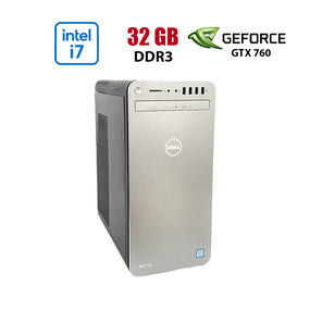 Игровой ПК Dell XPS 8910 / Intel Core i7-6700K (4 (8) ядра по 4.0 - 4.2 GHz) / 32 GB DDR3 / 256 GB SSD NVMe / nVidia GeForce GTX 760, 2 GB GDDR5, 256-bit / Win 10 Lic б/у