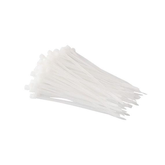 Хомут пластиковий 2,5*100 мм, білий, 100 од. INTERTOOL TC-2510 | Зображення 1