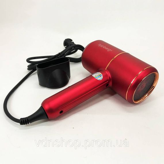 Фен для волос 2 режима температуры Rainberg RB-2211, Портативный фен для сушки Мощный волос JK-60 | Зображення 3