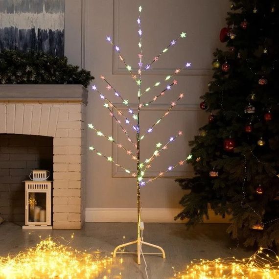 Світлодіодна гірлянда дерево із зірками на стійці 1.5 м, Новорічне дерево із зірками знижка | Зображення 3