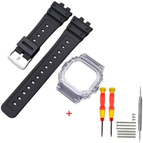 Ремінець + безель (рант) для Годинник C2asio G-Shock GMW-B5000 Black Transp SI