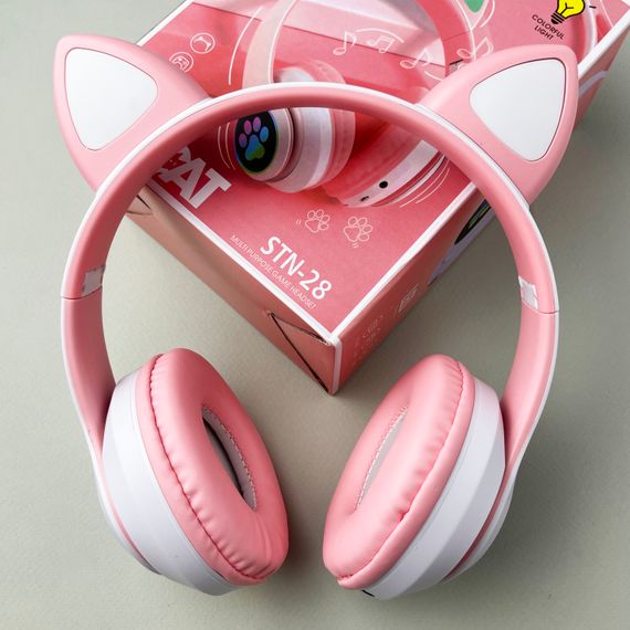Бездротові навушники Cat Ear RGB STN-28 (Рожевий) | Зображення 8