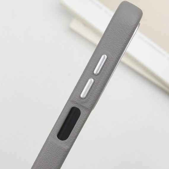 Кожаный чехол Leather Case Metal Buttons для Samsung Galaxy A15 4G/5G / M15 5G Titanium Gray | Зображення 4