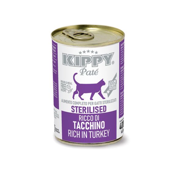 Вологий корм з індичкою для стерилізованих котів Kippy Pate Sterilised Cats Turkey, 400 гр