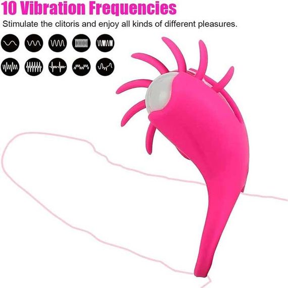 Виброкольцо с ротацией для стимуляции клитора 20 режимов Фуксия | Зображення 2