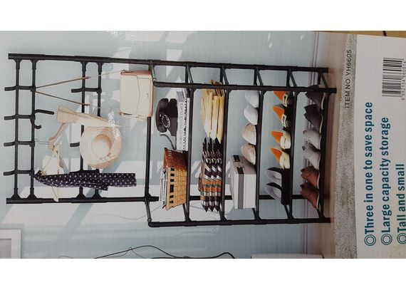 Универсальная вешалка для одежды New simple floor clothes rack size 60X29.5X151 см Черная | Зображення 4
