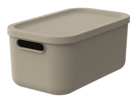 Контейнер для зберігання речей з кришкою Rotho (Рото) Albula 12 л (10556) Капучино | Зображення 1