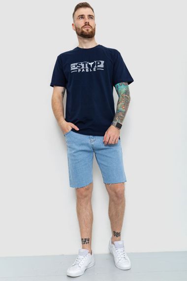 Футболка чоловіча батал, колір темно-синій, 208R014 | Зображення 1