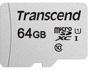 Transcend Карта пам'яті microSD 64GB C10 UHS-I R100/W20MB/s + SD (TS64GUSD300S-A)