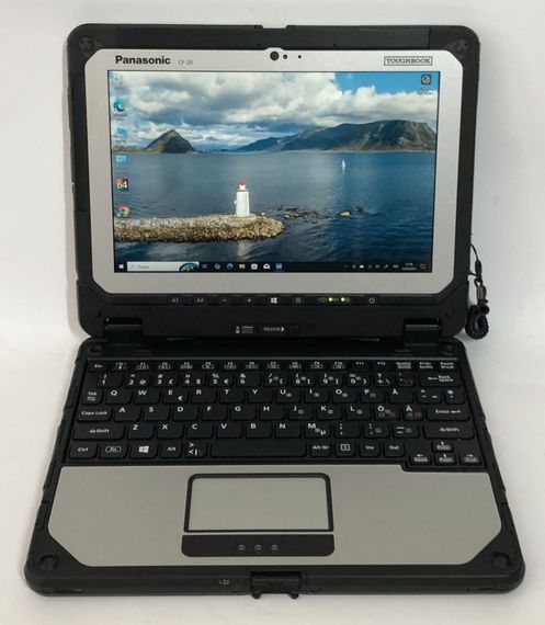 Защищенный нетбук-трансформер Panasonic Toughbook CF-20 MK2 / 10.1" (1920x1200) IPS Touch / Intel Core i5-7Y57 (2 (4) ядра по 1.2 - 3.3 GHz) / 8 GB DDR3 / 256 GB SSD / Intel HD Graphics 615 / WebCam / Win 10 Pro б/у + Подарок Флеш-накопитель Kingston 64GB | Зображення 1