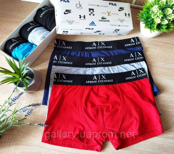 Чоловічі труси Armani Exchange, чоловічі боксери Армані, бавовняні труси Армані Преміум якості XXL | Зображення 4