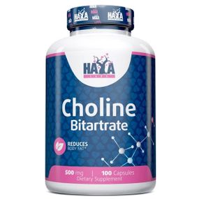 Комплекс для кожи, волос, ногтей Haya Labs Choline Bitartrate 500 mg 100 Caps