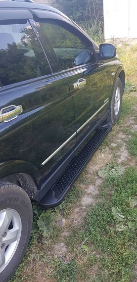 Бокові пороги Allmond Black (2 шт., Алюміній) для SsangYong Kyron 2008-2024 рр | Зображення 5