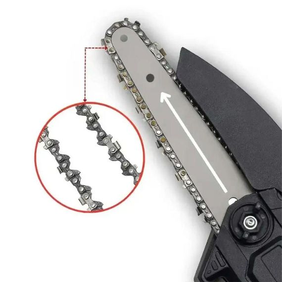 Акумуляторна міні пила в кейсі + 2 акумулятори 48В / Ланцюгова електропила / Ручна електропилка для саду | Зображення 3