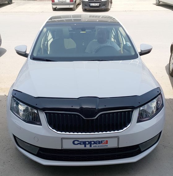 Дефлектор капота 2013-2017 (EuroCap) для Skoda Octavia III A7 рр | Зображення 1