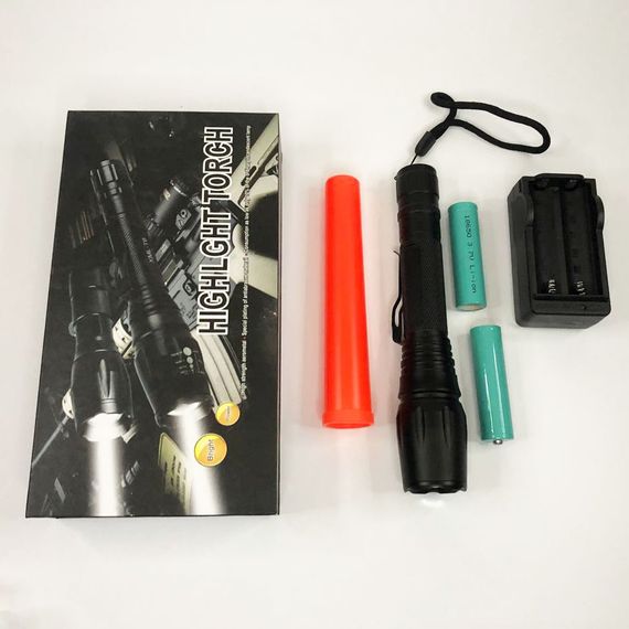 Фонарь ручной с красным диффузором Police 8668-T6, качественный фонарик, мощный ручной фонарик | Зображення 1