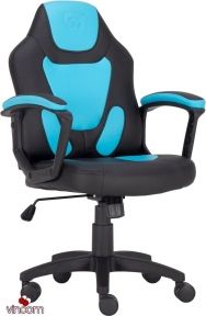 Кресло геймерское детское GT RACER X-1414 BlackLight Blue Кресло геймерское детское GT RACER X-1414 BLACKLIGHT BLUE