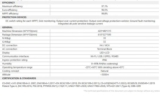 Гібридний інвертор Must PH11-6048 PRO, 6кВт, 2MPPT | Зображення 4