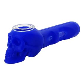 Кальян Силиконовая Трубка Череп "Skull Blue"